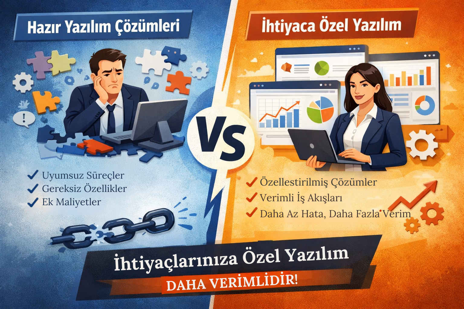 İhtiyaçlarınıza Özel Yazılım Neden Hazır Çözümlerden Daha Verimlidir?